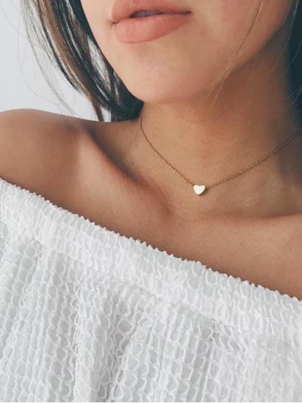 925 Sterling Silver Gold Plated Heart Choker Necklace